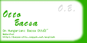 otto bacsa business card